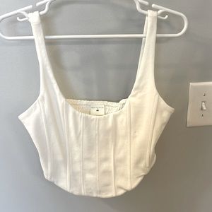 Brock Collection x H&M corset top, white, size small, NWOT
